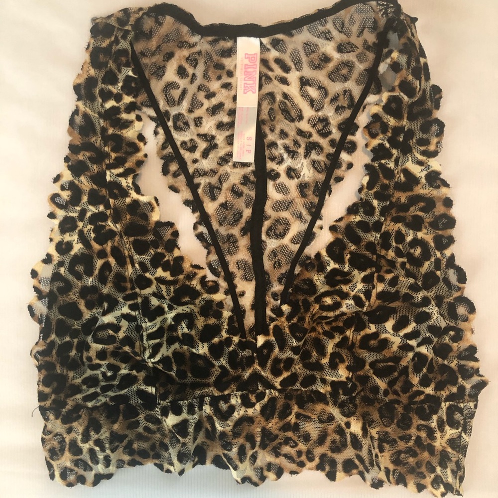 Pink leopard Bralette